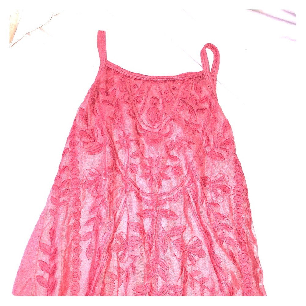 Dark pink halter top